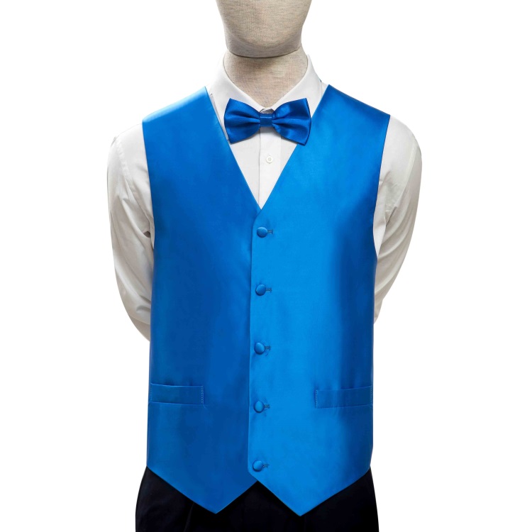 藍(lán)色工作服滌絲馬甲