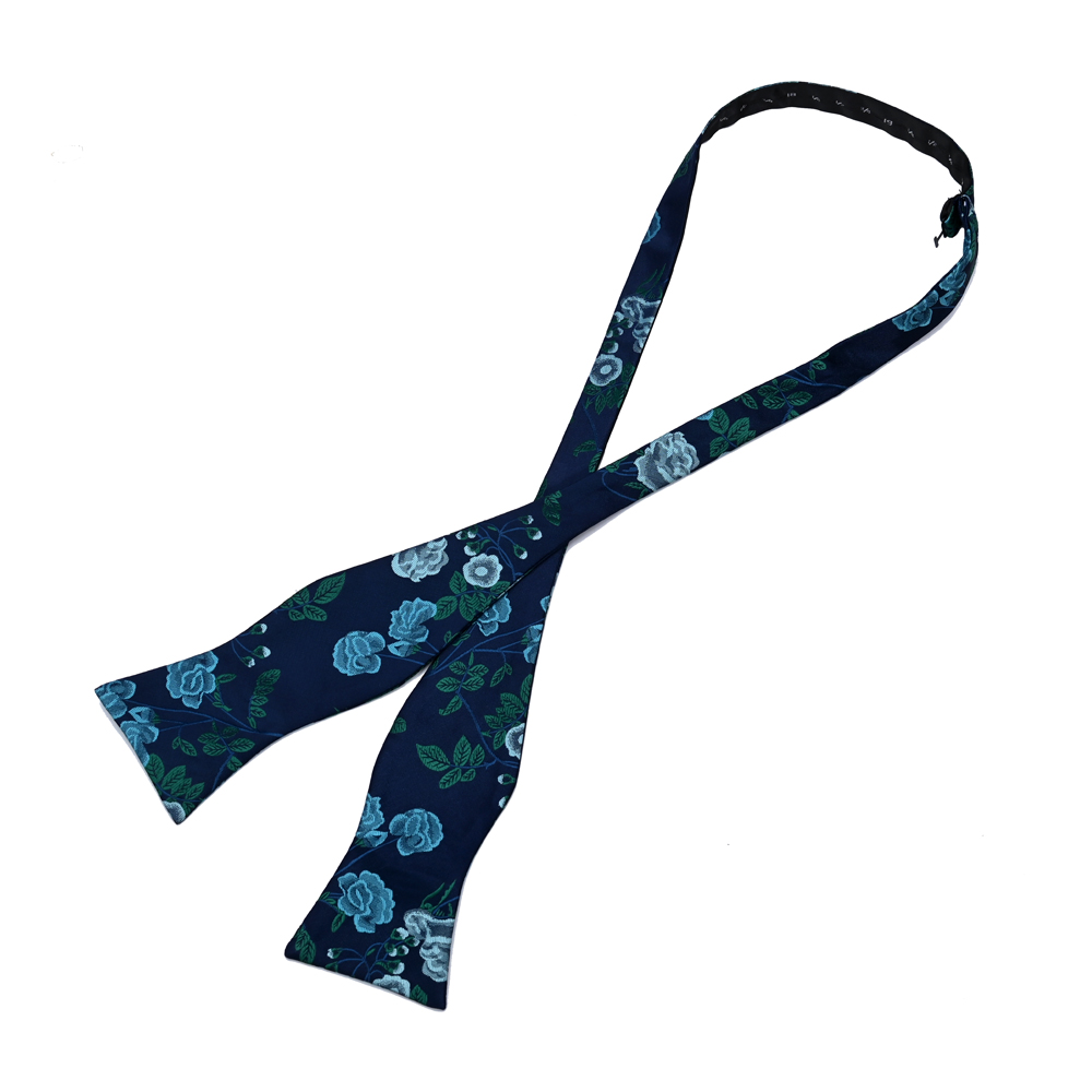 新款手打男士葫蘆領(lǐng)結(jié)大花設(shè)計(jì)滌絲提花面料