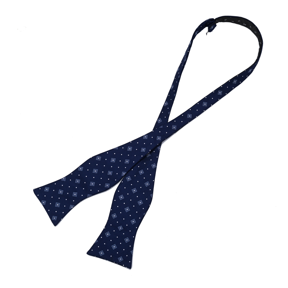 廠家直供手打葫蘆領(lǐng)結(jié)藏青商務(wù)領(lǐng)結(jié)滌絲提花